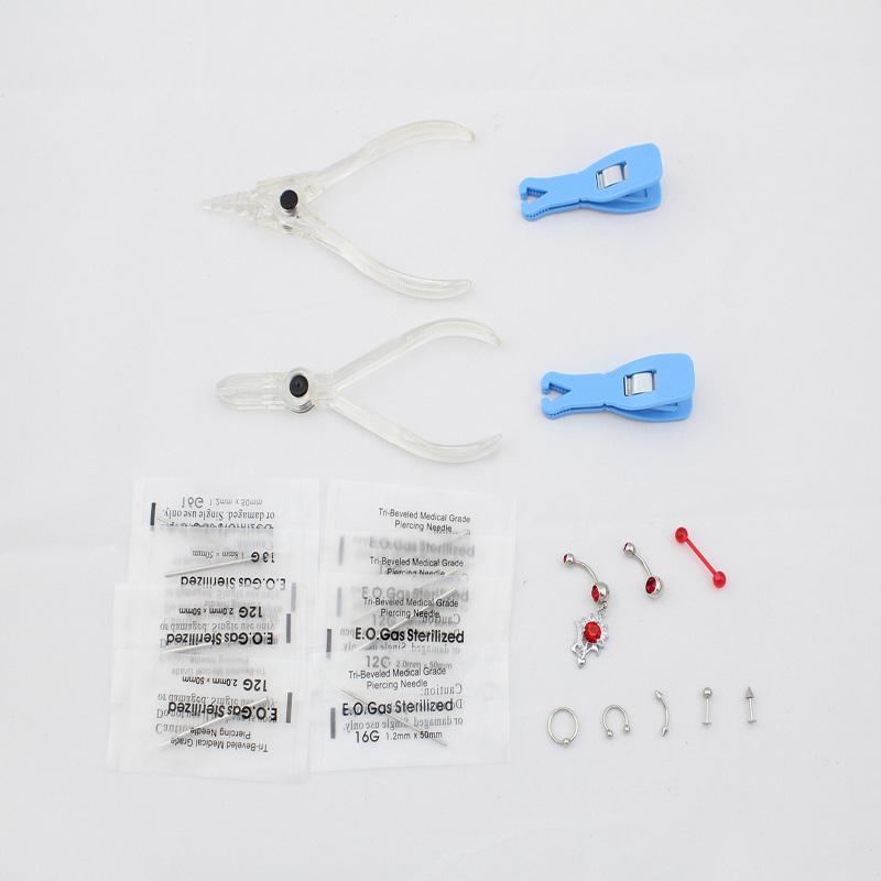 Disposable Body Piercing Sterile Tools needle Belly Lip Tongue Ring jewelry PK-11083