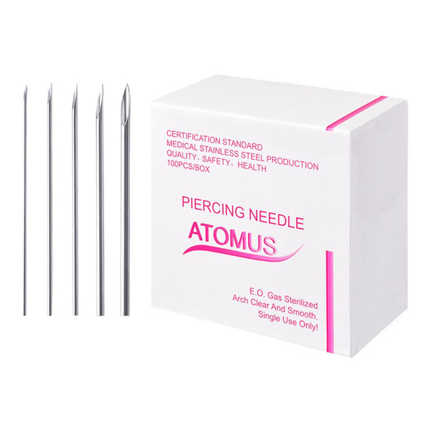 1Set Sterile Disposable Medical Grade Body Piercing Needle 20pcs Of Each Style 12G 14G 16G 18G 20G For Tool Kit Navel Tool