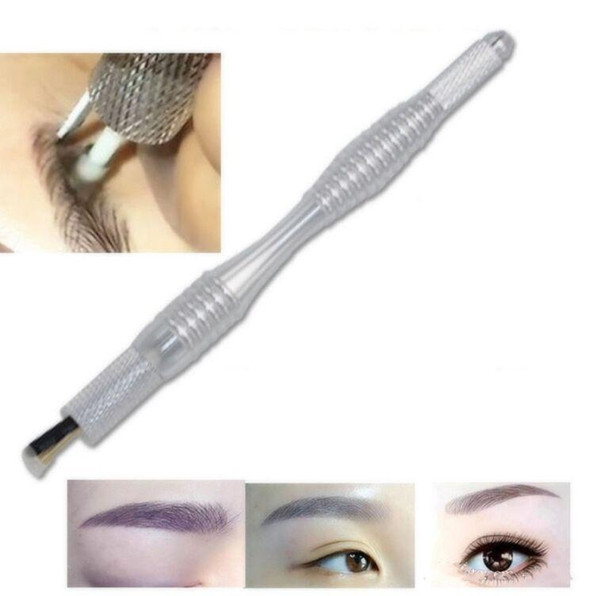 U Shape Microblading Eyebrow Tattoo Permanent Makeup Manual Blade 18 Needles+Pen