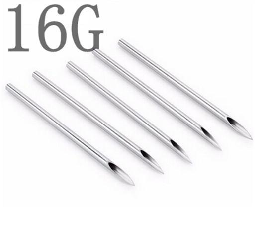 YILONG Tattoo Wholesale 100PCS Sterile Tattoo Body Piercing Needles 16G Tattoos Supply Free Shipping For Body&Art