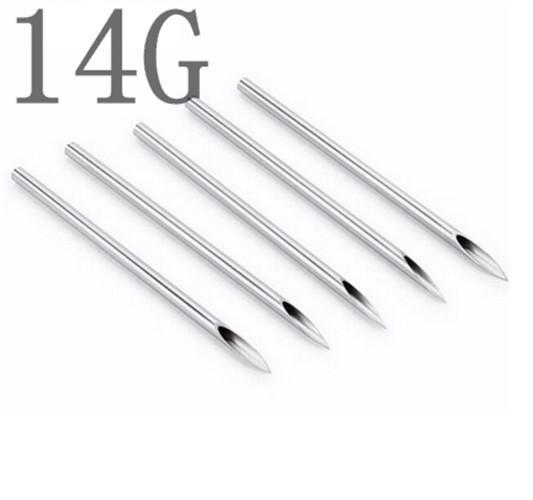 YILONG Tattoo Wholesale 100PCS Sterile Tattoo Body Piercing Needles 14G Tattoos Supply Free Shipping For Body&Art