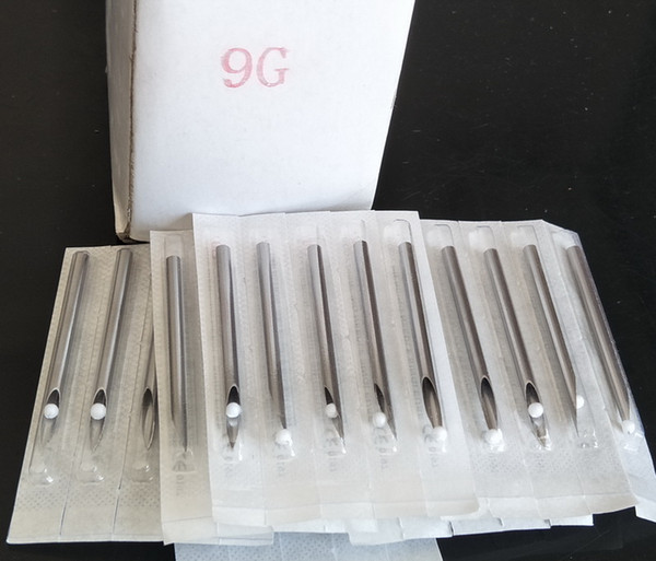 Piercing Tool-100 Lot 9G Sterile Body Piercing Needles 9 G Gauge