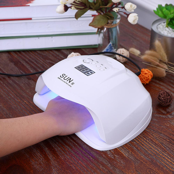 Tamax SUN X 54W Nail Dryer Dual UV LED Lamp Gel Polish Curing Light LCD Display with Private Label Nail Art Tool