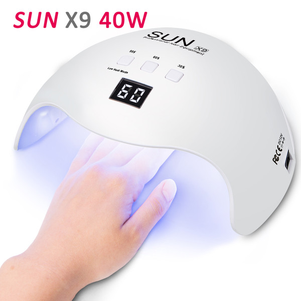 Tamax New Arrival SUN x9 40W Nail Lamp Machine UV Led Nail Dryer Machine Lamp for Nails Gel Polish Low Heat nail art tools