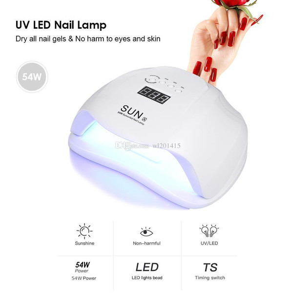 SUN X 54W LED Nail Lamp Sensor Nail Dryers UV Lamp Manicure Quick Dry Nail Dryer Gel Polish for Curing Lamp Equipment