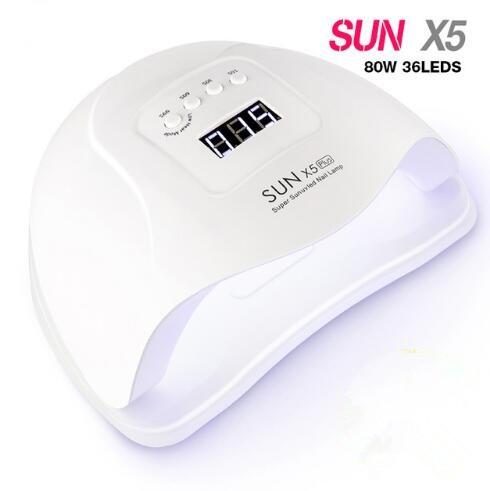 54W/80W SUN X5 Plus Nail Dryer LCD Display 36 LED Dryer Nail Lamp UV LED Lamp for Curing Gel Polish Auto Sensing