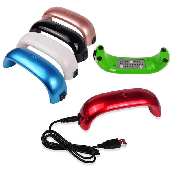 Mini USB 9W 3 LED UV Nail Dryer Curing Lamp Machine Gel Nail Polish Powerful UV Lamp Light Nail Polish Fast Dry Colors