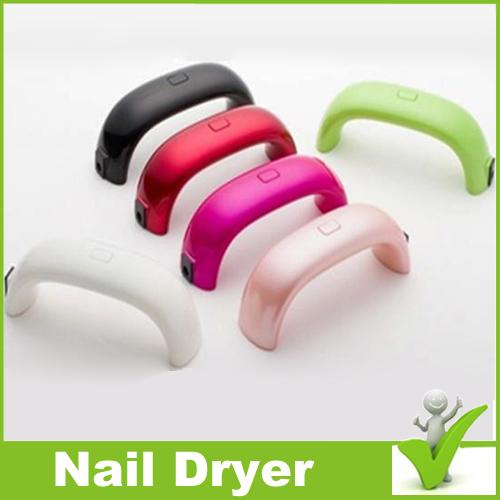 Small package 9w Cute Nail Art Gel Polish Lamp Led UV Light Dryer Finger Dry Mini LED Nail Lamp hotl dryer dhl Free Shipping