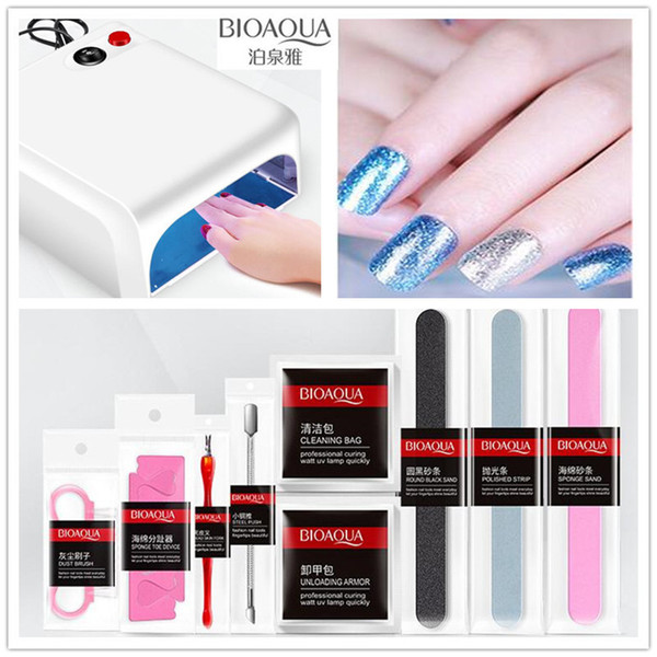 BIOAOUA Nail Dryer 36W LED UV Lamp + Nail Salon Tool Kit Professional nail drver Machine Gel curing Powerful Polish Light Care Fast Dry