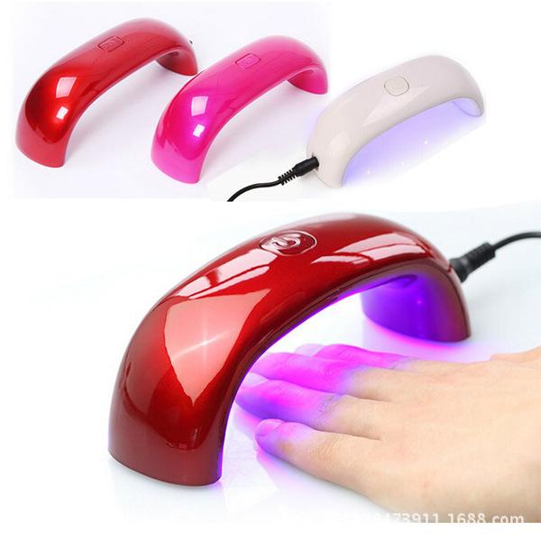 Mini Nail Dryer Rainbow Shape LED Light Therapy Machine Nail Polish Lamp 9W USB UV+LED Nail Art Tool