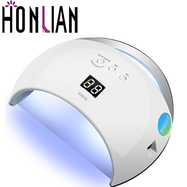 Honlian SUN 6 UV Led Nail Lamp 48W For All Gel Polish Neon Color LED Nail Dryer Manicure Dehydretes Machine Infrared lampara uv