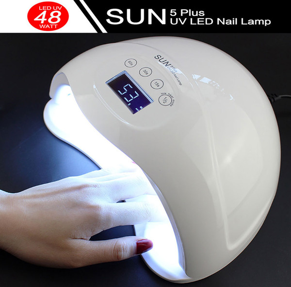 MICSUNLY 48W sun5 plus UV Led Nail Lamp Dryer Cure UV LED Gels Polish Nail Art Tools 24LEDs LCD Timer Touch Button Double Light Auto Sensor