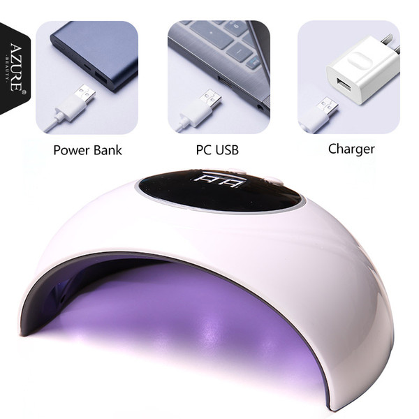 AZURE BEAUTY Z4 36W UV LED Nail lamp 12 LEDs Nail dryer for All Gels Polish with 60s/80s/99s button Perfect Thumb Solution