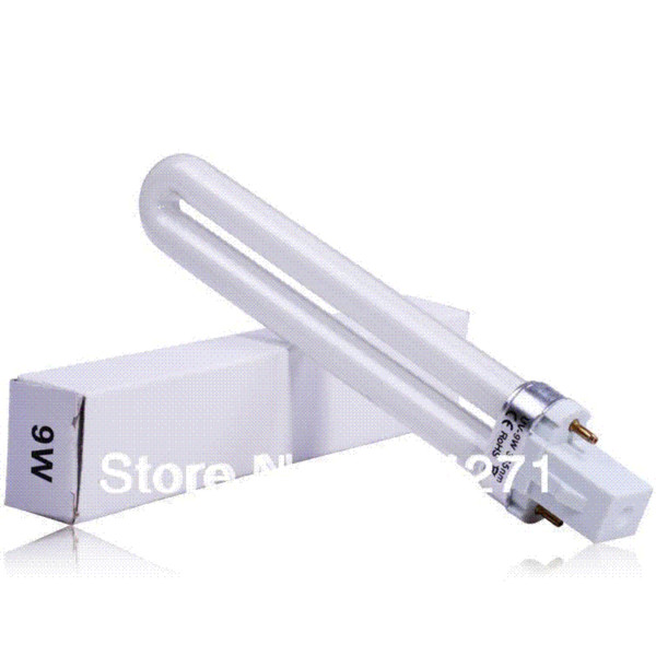 Free shipping U Shape 4X 9W UV Lamp Gel Curing Lamp Light Bulb for Nail Art nail dryer