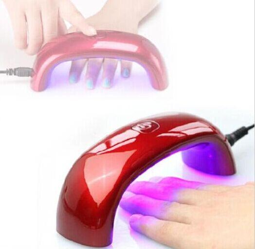 Nail Dryers 9W LED Mini Portable Curing Lamp Rainbow Shaped Machine for UV Gel Nail Polish Free DHL Factory Direct