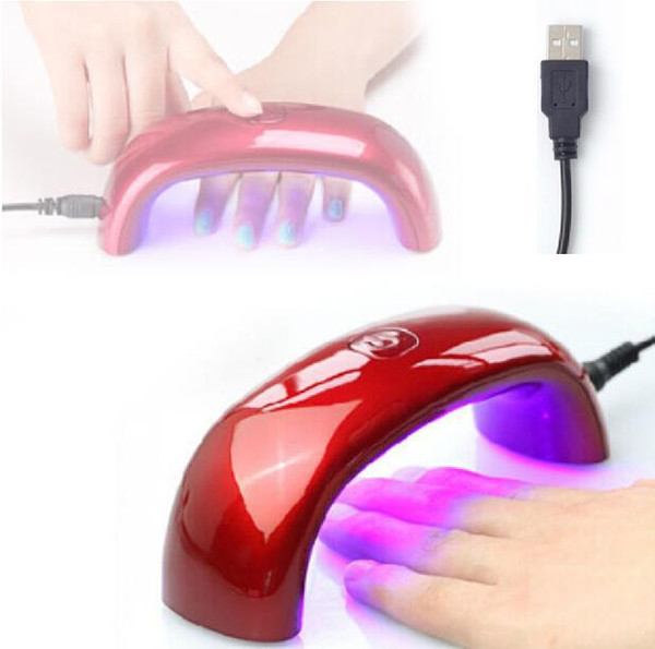 60PCS Mini USB 9W 3 LED UV Nail Dryer Curing Lamp Machine Gel Nail Polish Powerful UV Lamp Polish Light Nails Tools Fast Dry