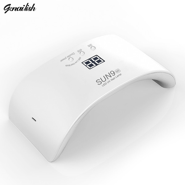 genailish SUN9SE 24W UV Lamp LED Lamps Nail dryer Double Power Nail Lamps for UV Gels Polish USB Charge Art Tools