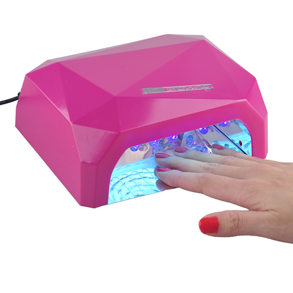 36W Diamond Nail Lamp Dryers LED CCFL Nail Dryer Art Tool UV Gel LED Lamp Polish Light Tools Black White Red 0603028