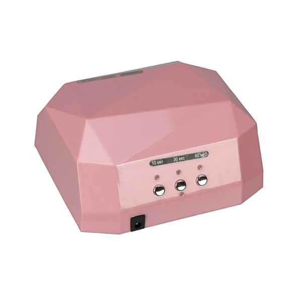 Wholesale- Suelina 36W Nail Dryer Diamond Shaped UV Lamp LED Lamp Nail Lamp LED & CCFL Curing for UV Gel Nails Polish Nail Art To