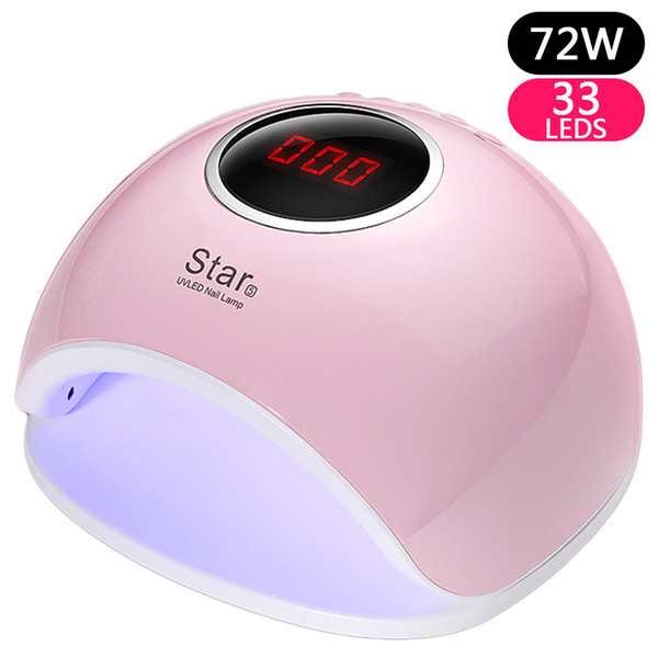 ROHWXY UV LED Lamp For Nails Dryer Sun Light Lamp For Manicure 72W Smart LCD Display All Gel Nail Polish Nail Art Tools