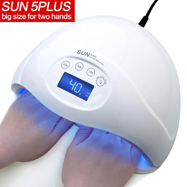 Fashion SUN5 Plus LED UV nail lamps high quality intelligent induction nail dryers 48 W 24 W double light source LED nail lamp dryer gift