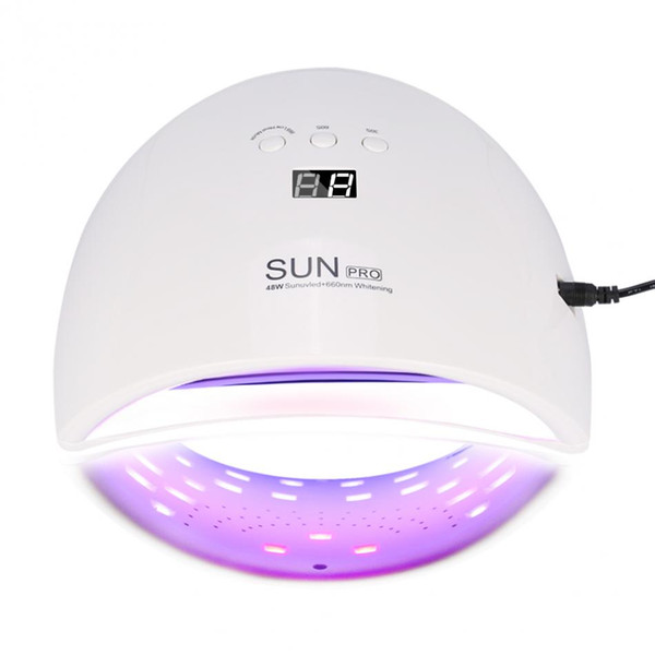 Portable 48W UV LED Lamp Nail Dryer Double Leds Lights Smart Sensor Nail Lamp Gel Curing 30/60/90s Fingernail Nail Dryer