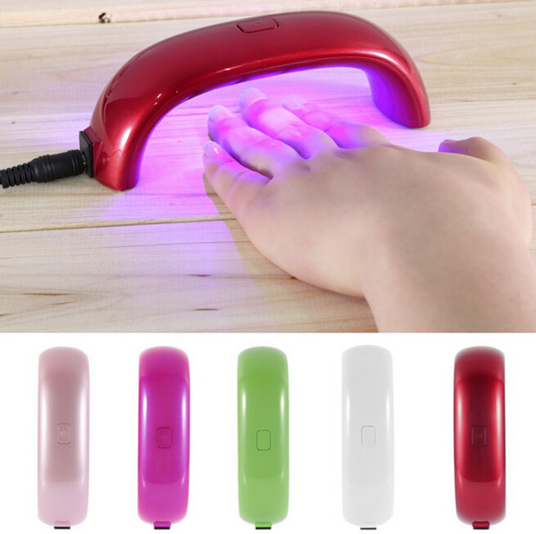 Retail Professional 9W UV Lamp 100V-240V for Curing Nail Dryer Nail Gel Polish Dryer Curing Led nail Lamp US and EU plug