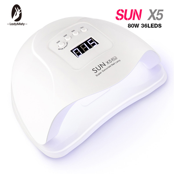 SUN 5 X Plus LED Lamp 54W 80W Nail Dryer LCD Display 36 LED Nail Dryer Lamp For manicure Gel Polish Auto Sensor Timer uv cabin