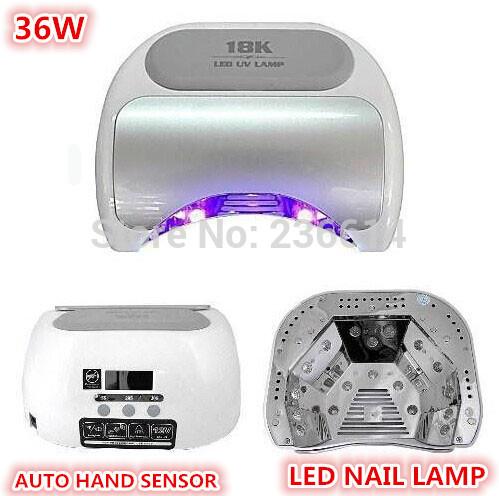 professional LED 36W manicure uv nail lamp gel curing dryer with optional europe/US/UK plug for salon shop