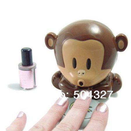 Free Shipping 1Piece Monkey Dryer Blower Portable Blowing Nails Dryer Fingernail Dryer Nail Salons Stoving Implement