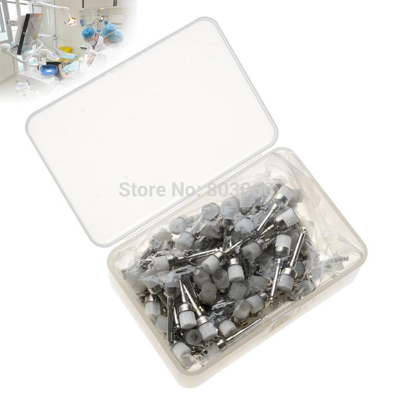 Wholesale-High quality 1 Pack Dental Prophy Brush latch flat White Nylon Bowl Shape Polishing Brush 144PCS/Pack