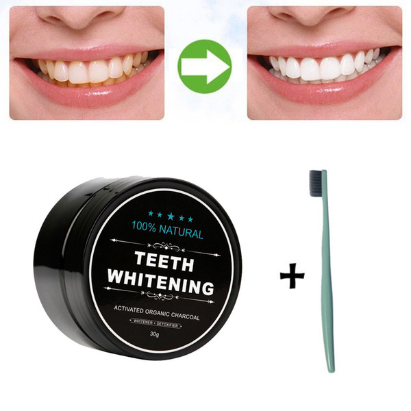 Best Deal New Teeth Whitening Powder Natural Organic Activated Charcoal Bamboo Toothpaste Tool With Tooth Brush