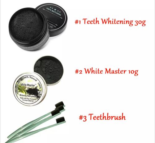 2018 Hot Newest All Natural and Organic Activated Charcoal Teeth Cleaning Tooth and Gum Powder + toothbrush set Total teeth Whites 30g