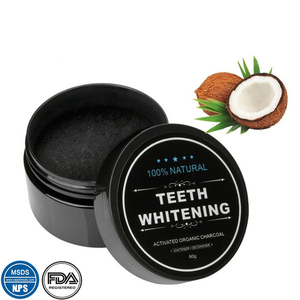 Newly Upgraded Formula 30g Coconut Shell Activated Carbon Teeth Whitening Powder Oral Daily Care Cleaner BLACK