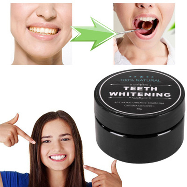 2018 High Quality Teeth Whitening 100% Natural Teeth Whitening Powder Activated Organic Charcoal Stain Remover Tooth Cleaning