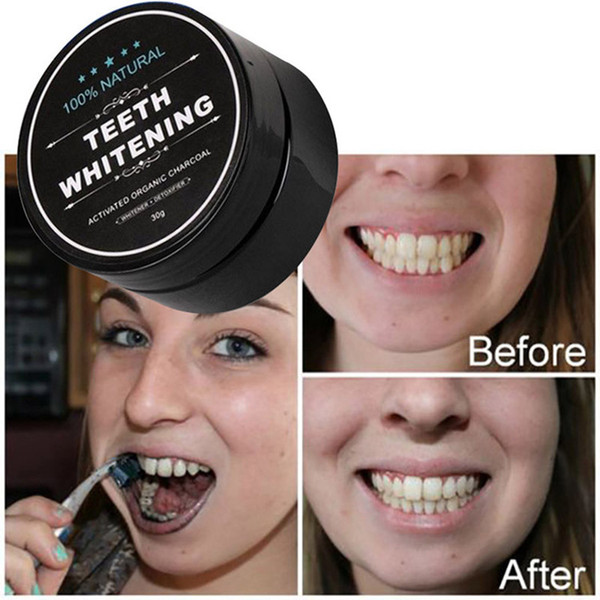 black Teeth Whitening Powder Nature Smile Powder Decontamination Tooth Yellow Stain Bamboo Toothpaste Oral Care DHL Free shipping