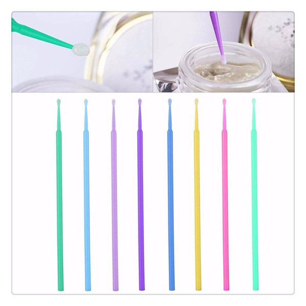 100 Pcs Medical Swab Micro Brush Disposable Extension Tooth Applicators Makeup Stick Eyelash Applicator Brush Medical Swab Free Shipping