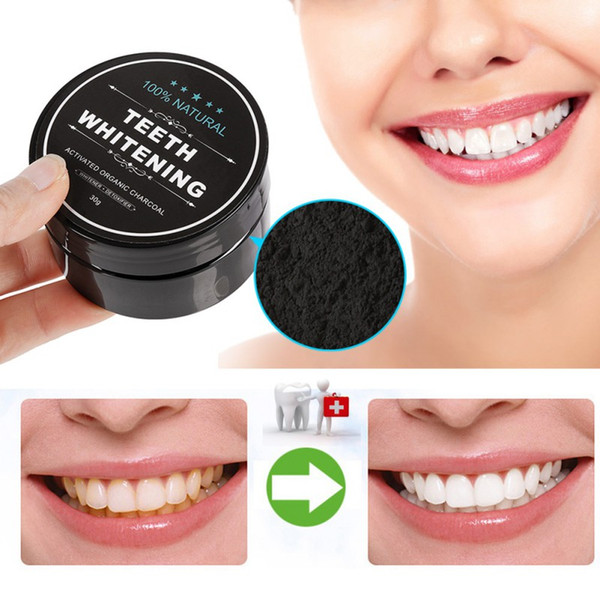 100% Natural Organic Activated Charcoal Natural Teeth Whitening Powder Remove Smoke Tea Coffee Yellow Stains Bad Breath Oral Care 30g/bottle