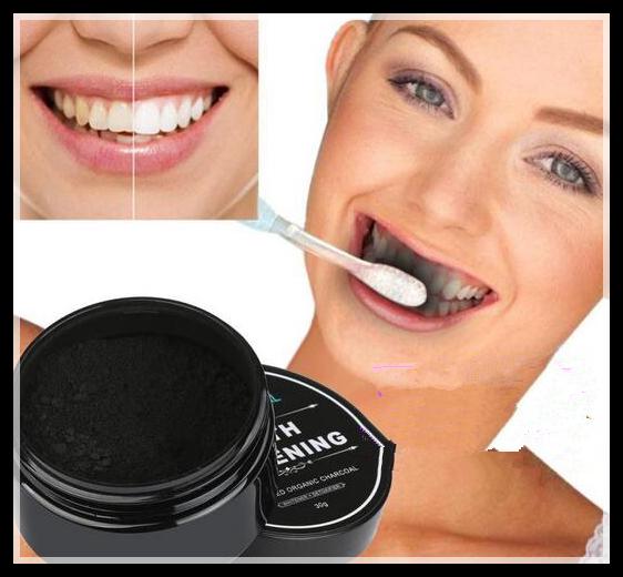 100% Natural Organic Activated Charcoal Natural Teeth Whitening Powder Remove Smoke Tea Coffee Yellow Stains Bad Breath Oral Care 30g/bottle