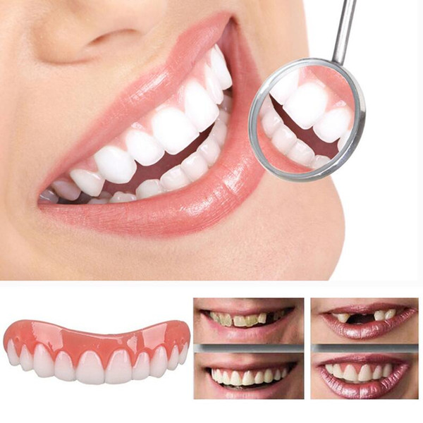 Snap On Smile Instant Perfect Smile Comfort Fit Flex Teeth Fits Most Comfortable False Teeth Upper Cosmetic Fake Tooth Cover DHL