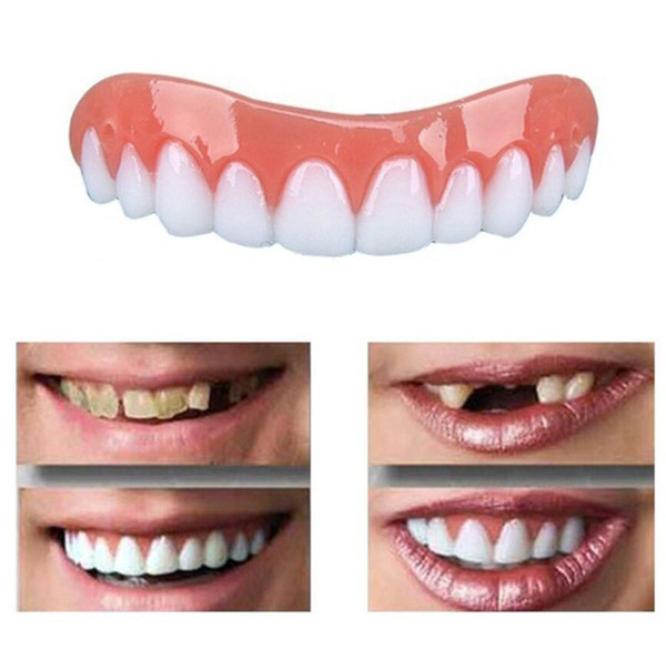 Silicone Perfect Instant Smile Comfort Fit Flex Teeth Whitening Denture Paste False Teeth veneers Upper Cosmetic Fake Tooth Cover Tool