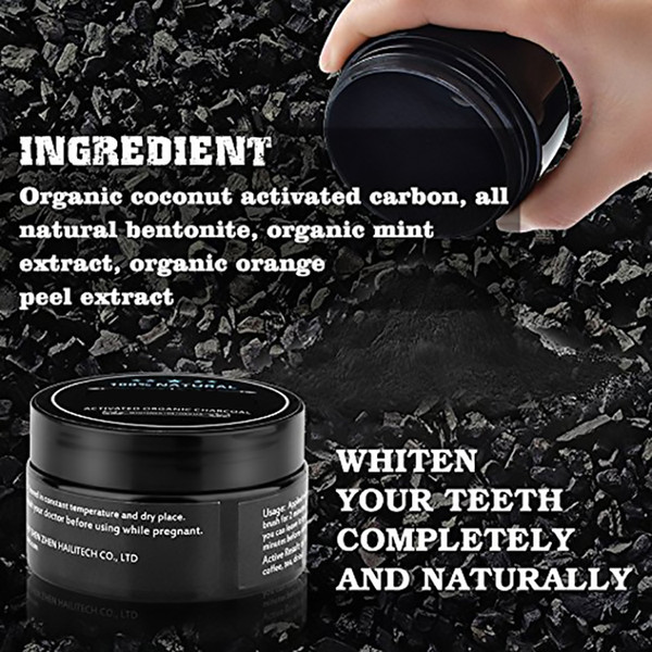 2017 All Natural and Organic Activated Charcoal Teeth Cleaning Tooth and Gum Powder + toothbrush set Total teeth Whites 30g