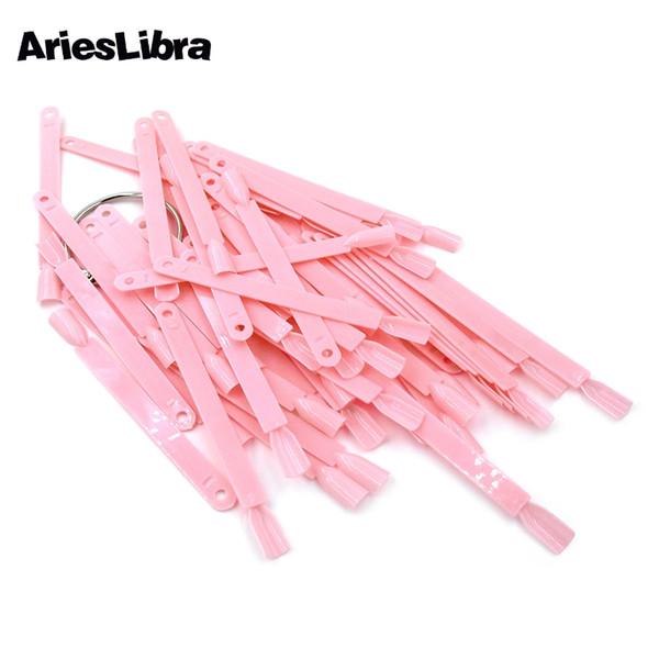 AriesLibra 50tips/set False Nail Display Polish UV Gel Stickers Decoration Display Tools Nail Art Tips Stick Practice