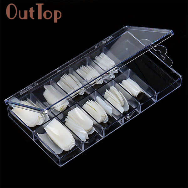 OutTop ColorWomen 100pcs Natural Color French False Nail Tips Artificial Fake Nails Art Acrylic Manicure Tools 160920