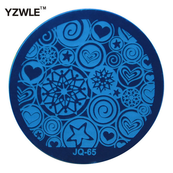 Wholesale- YZWLE Hot Sale Nail Art Stainless Steel Plate Image Stamp Stamping Plates DIY Manicure Template Nail Polish Tools (JQ-65)