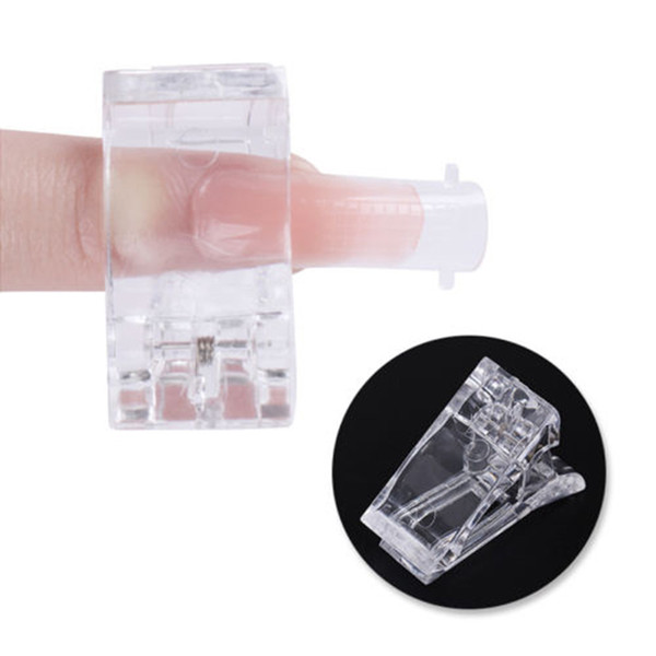 Nail Tips Clip Transparent Finger Poly Quick Building Gel Extension Nails Art Manicure Tool SK88