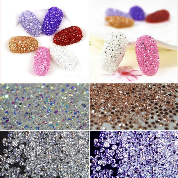 fashion beautiful 8colors 0.8mm Zircon Rhinestones Micro Rhinestones Mini Nail Art Rhinestones Nail Decorations free shipping