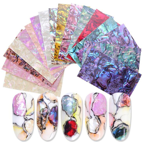 January3 Nail Art Sticker 14 Styles 3D Direct Shell Patch Nail Art Decoration DIY for Salon Nail Art DIY M00071