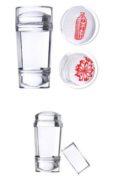 Hot Health Beauty Double Head Clear Jelly Silicone Nail Stamper Stamping Nail Art Tool for Nail Stamp Plate
