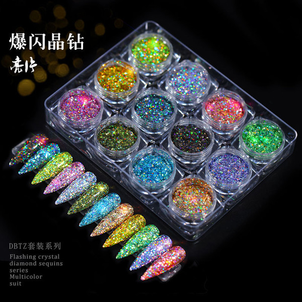 1g Nail Glitter Metallic Color Nail Art UV Gel Polishing Chrome Flakes Pigment Dust Decorations Manicure